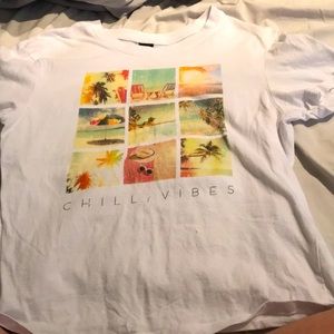 Chill vibes white tee!